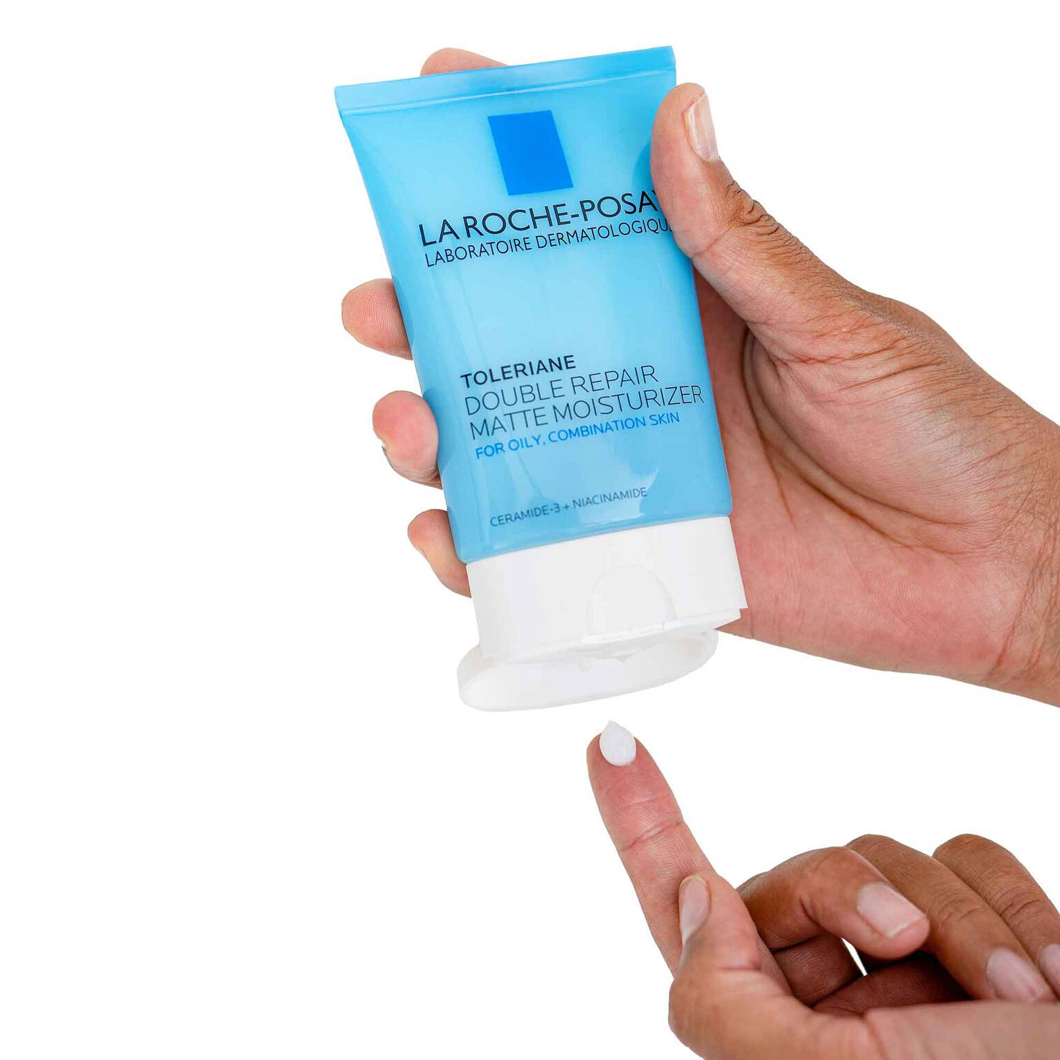 toleriane-double-repair-matte-face-moisturizer-for-oily-skin-d3 la-roche-posay-toleriane-matte-lotion-on-finger.jpg